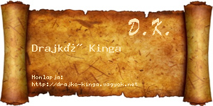 Drajkó Kinga névjegykártya
